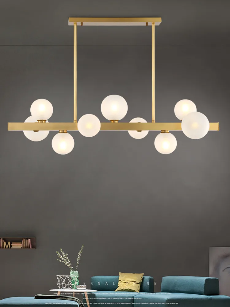 

Modern Simple Magic Bean Glass Ball LED Chandelier Living Room Kitchen Island Bar Hanging Lights Dining Room Lighting Fixtures