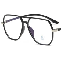 new anti blue light glasses double beam optical tr90 eyewear simplicity spectacles oversize frame eyeglasses