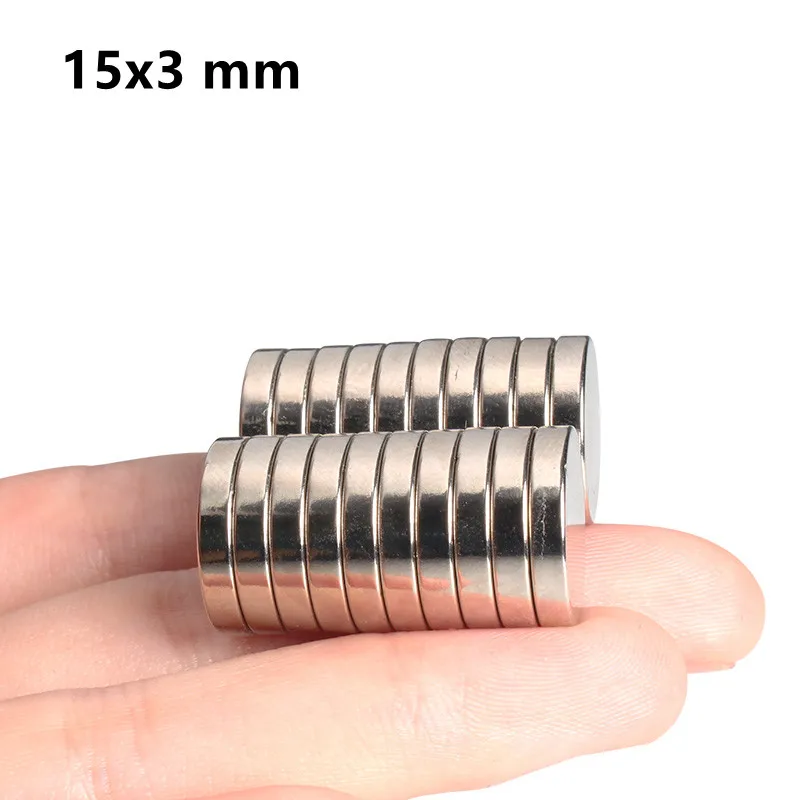 

10/20/50/100pcs 15x3 Search Minor Magnet Dia 15mm x 3mm Bulk Small Round Magnetic 15x3mm Neodymium Disc Magnets 15*3