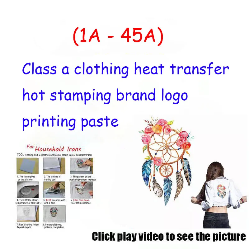 

Clothing heat transfer hot stamping brand logo pattern printing patch DIY T-shirt jacket ironing decoration Vinyl Sticker