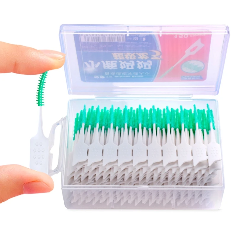 

150Pcs/Box Silicone Interdental Brushes Soft Dental Cleaning Brush Teeth Care Floss Toothpicks Oral Tools Drop Shipping