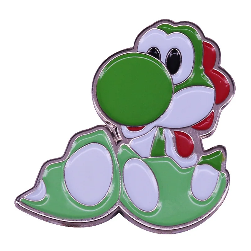 

Game Super Mario Bros Kawaii Brooches Mario Yoshi Anime Figures Toys Creative Dinosaur Brooch Clothes Bag Decorations Kids Gifts