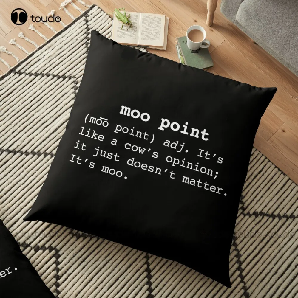

Moo Point Throw Pillow Sofa Pillows For Sleeping Polyester Linen Printed Zip Decor Pillow Case Home Hotel Fashion Bedroom