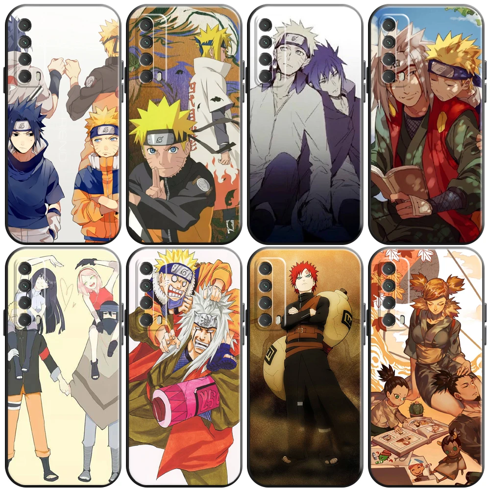 

Japan NARUTO Anime Phone Case For Huawei Honor 7 8 9 7A 7X 8X 8C V9 9A 9X 9 Lite 9X Lite Back Silicone Cover Funda Black