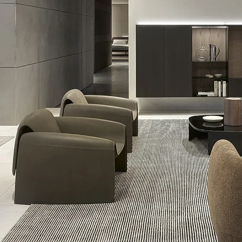 Tempo Lebero Rilassante Casa Sedia a granchio scanalata Soggiorno semicir aand da divano monoposto colorata con