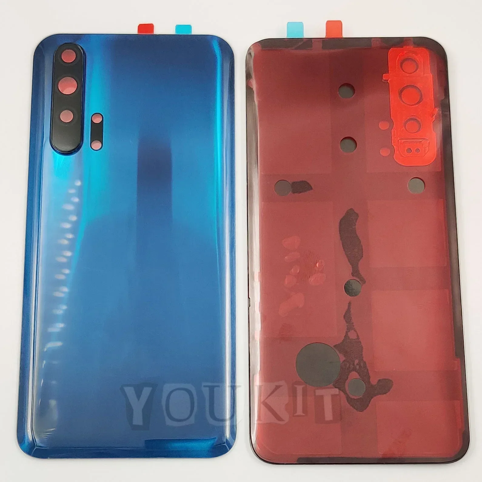 Стеклянная крышка батарейного отсека для Huawei Honor 20 Pro жесткая задняя дверь панель