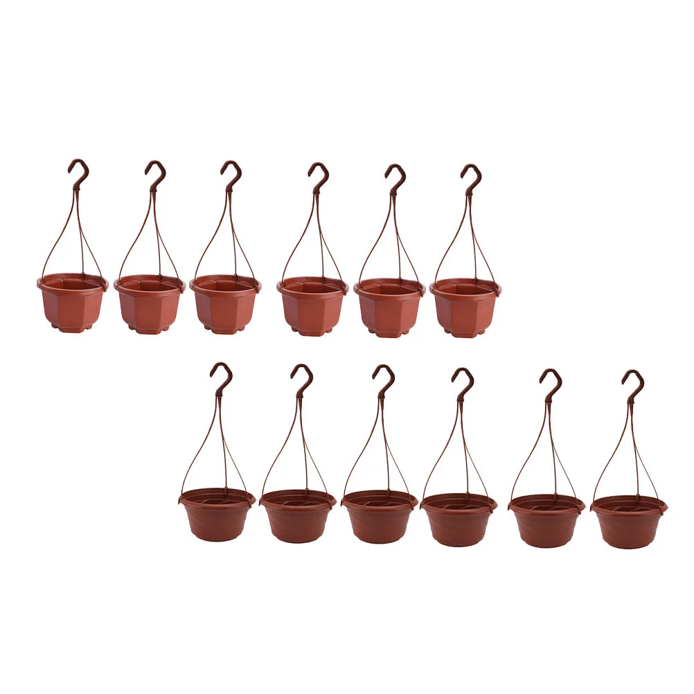 

Octagonal Plastic Flower Pot Hanging Garden Planter Holder Container Accessories Indoor Hanger For plants
