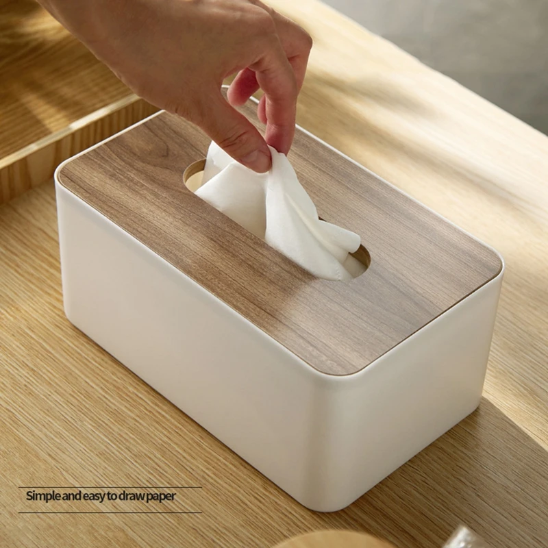 

For Towel Storage Wooden Tissue Tissue Boxes Box Household Mouchoirs Boîte À Removable Holder Paper Lagerung Home Case Office