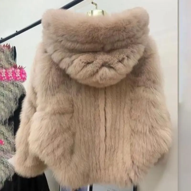 Высококачественная Роскошная куртка большого размера из искусственного меха