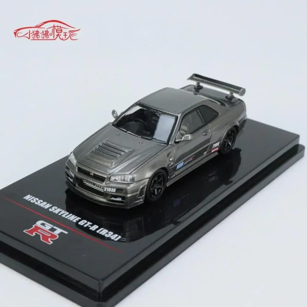 INNO 1:64 Nissan skyline GTR R34 OMORI FACTOR CLUBMAN RACE SPEC Коллекция литых под давлением сплавов модель