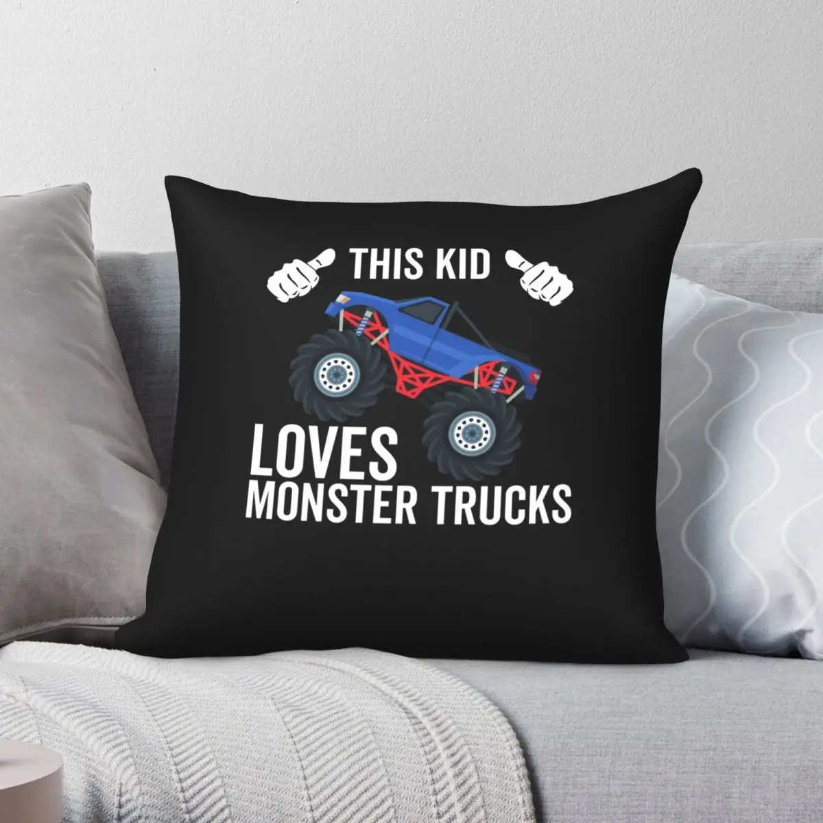 

Квадратная наволочка для дивана, с принтом монстров, из полиэстера и льна