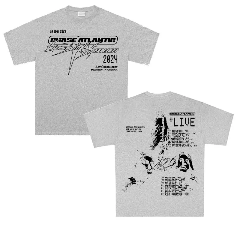 Рок-группа Chase Atlantic Lost in Europe and UK Tour альбом футболка мужская хип-хоп панк унисекс