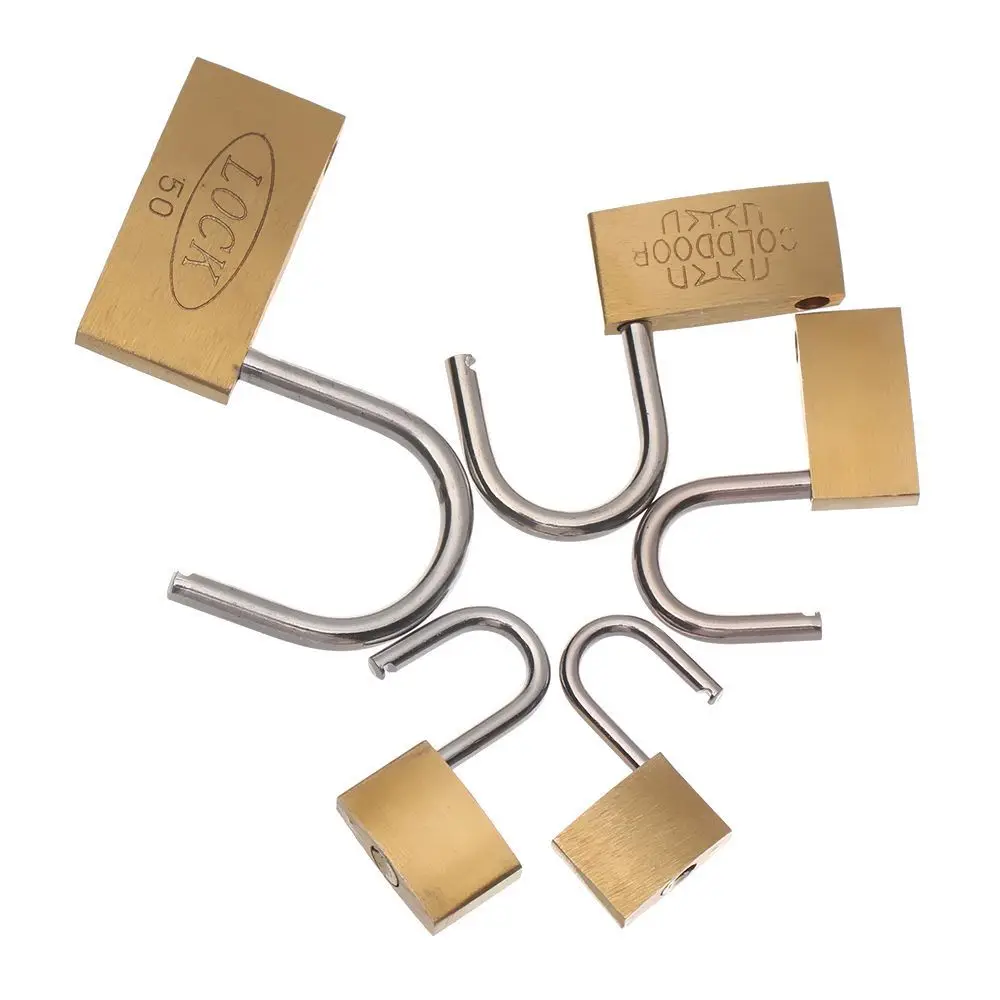 small copper lock luggage case padlock box case lock mini Locks lovers lock Home Improvement Hardware images - 6
