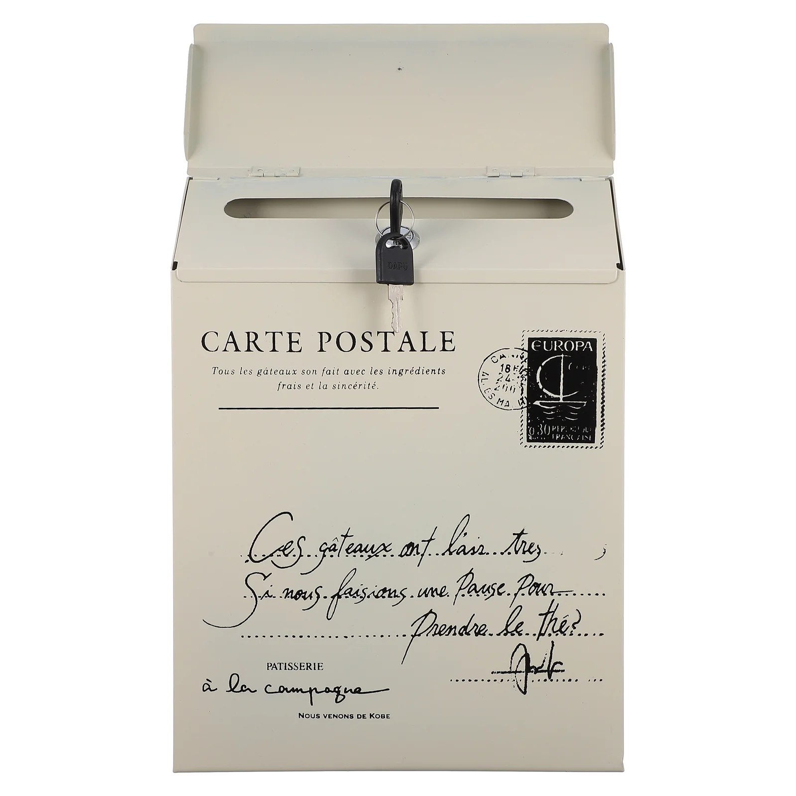 

Box Wall Mailbox Suggestion Post Letter Donation Locking Drop Hanging Mail Mount Vintage Lockable Raffle Lock Complaint Rustic