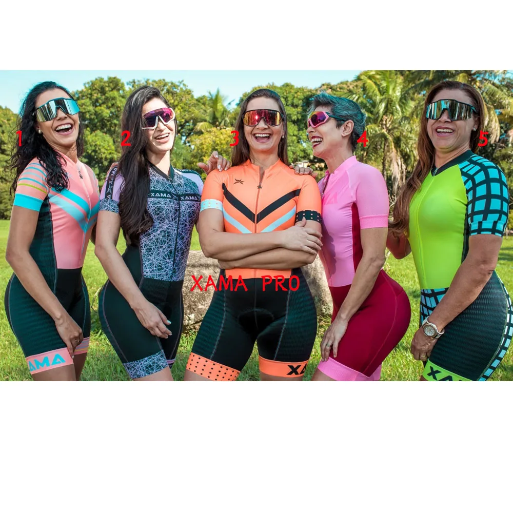 

Женский велосипедный костюм для триатлона XAMA PRO, короткая одежда, комплект для велоспорта, трикотажный комбинезон для велоспорта, 2022