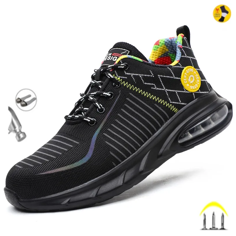 

Work Boots Safety Steel Toe Shoes For Men Women Orthopedic Lightweight Indestructible Sneakers
