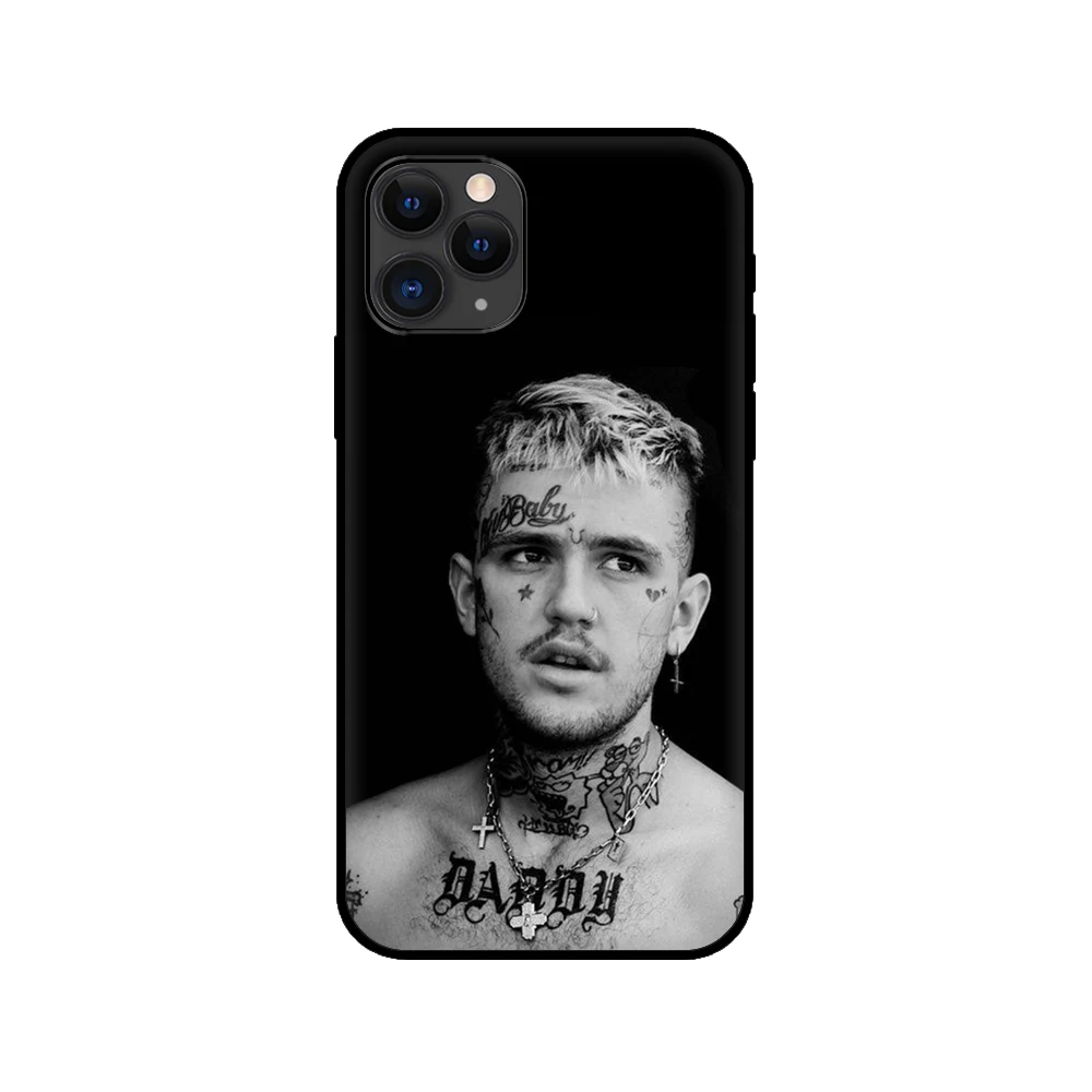 Черный чехол из ТПУ для iphone 5 5s se 2020 6 6s 7 8 plus x 10 XR XS 11 12 mini pro MAX задняя крышка Lil Peep |
