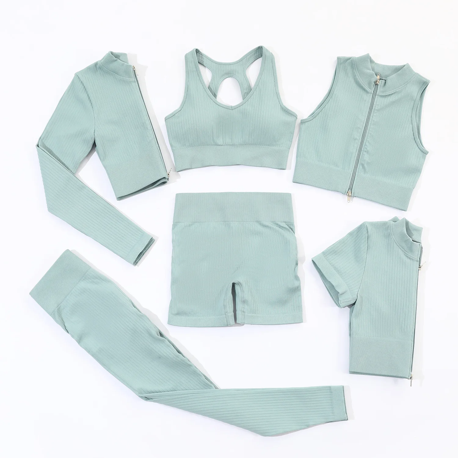 

Women Yoga Set Sports Bra Long Sleeve Crop Top Gym Yoga Shorts Leggings Workout Clothes Sportswear Sport Fitness Yoga Suit