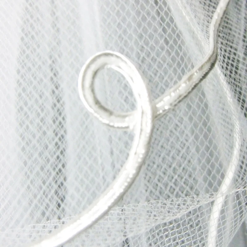 Простые 80 см короткие тюлевые Свадебные вуали с краем ленты два слоя расческой