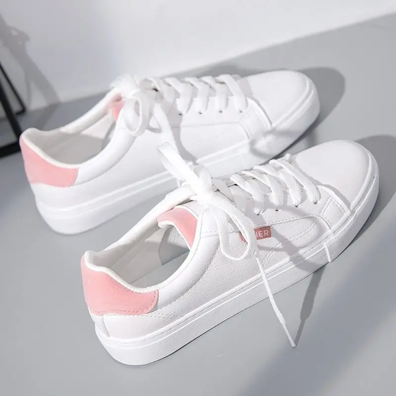 

Basic Sleek Female Sneakers 2022 Korea Style Fashion Vintage Woman Flats Casual Solid Color Students Autumn Daily Wear Footwear