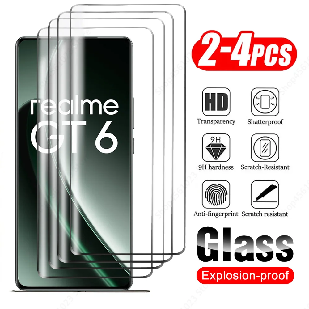 2/4 шт. стекло для Realme GT 6 изогнутая защитная пленка экрана Realmy 6T Neo6 SE Neo 6SE GT6 T GT6T Neo6SE