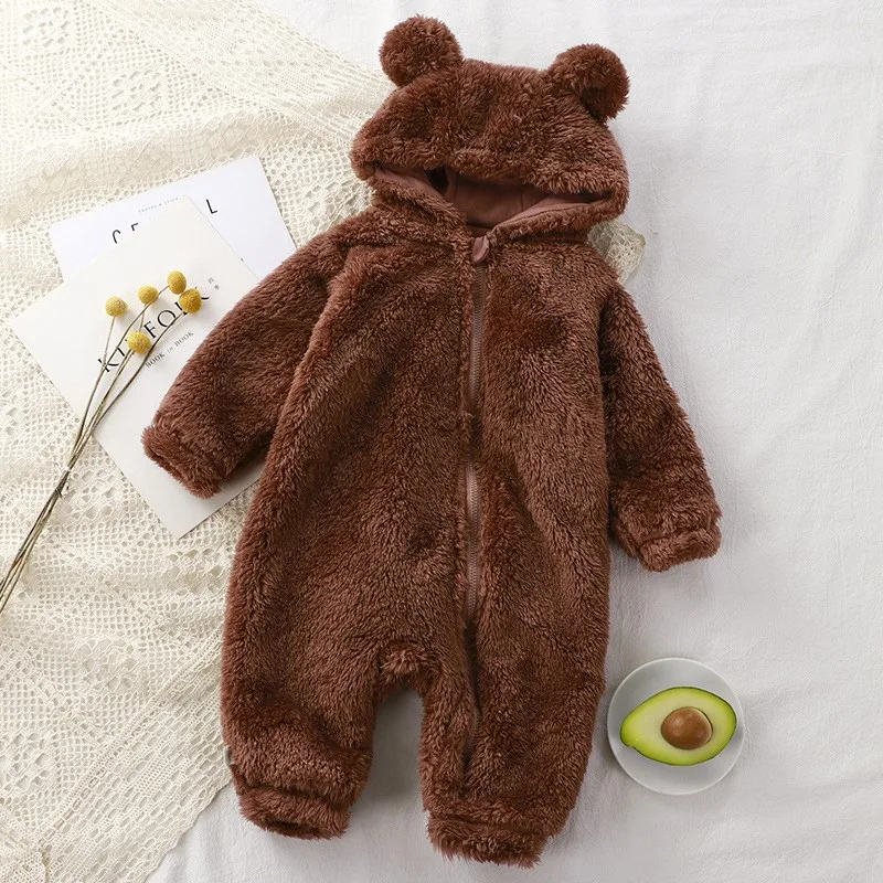 

Newborn Baby Rompers Baby Clothes Winter Warm Flannel Jumpsuits Toddler Outfit Jumper Infantil Boy One-pieces Fleece Roupa Bebe