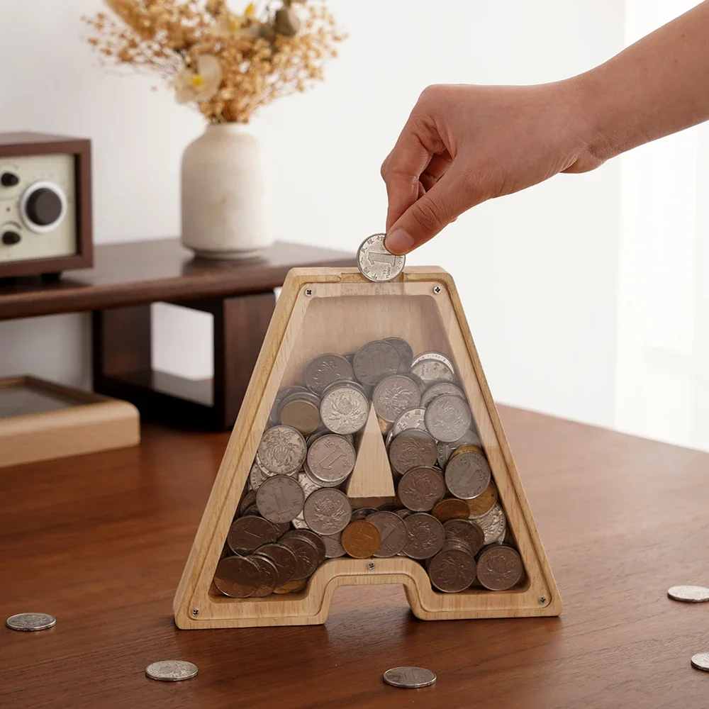 Копилка с буквами и монетами Английский алфавит