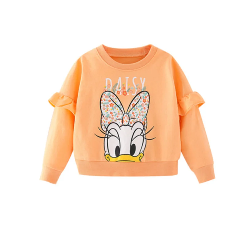 Autumn Kids Clothes Daisy Duck Korean Cute Little Girls Tops Spring Toddler Children Sweatshirt 2-7 Years Pretty Costume