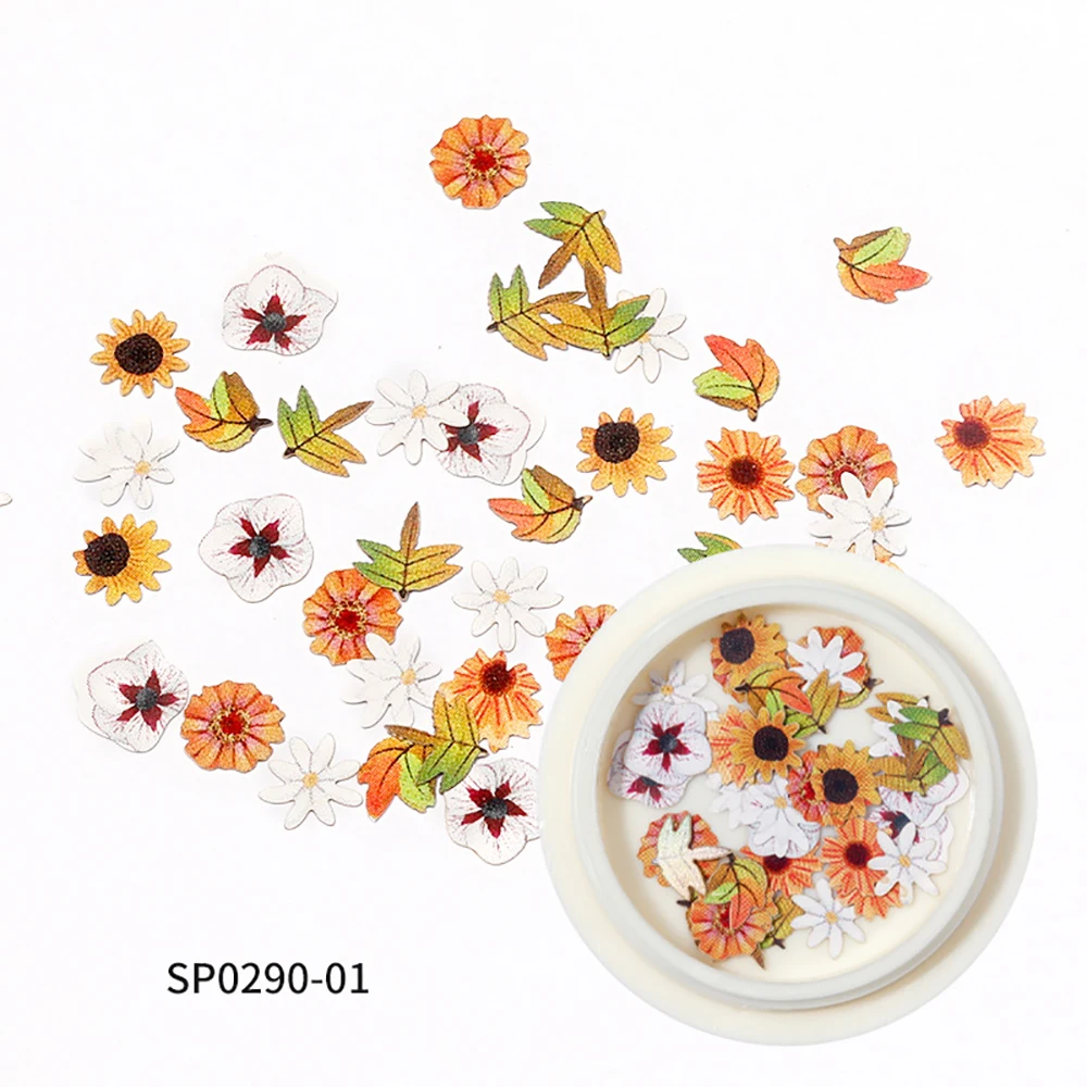 Новый цветной цветок аксессуары для наращивания ногтей своими руками Маленькие