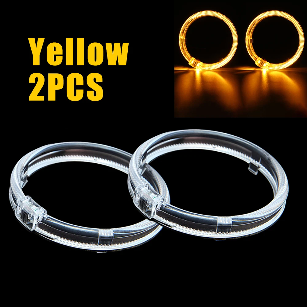 

2 шт. 2,5/3 дюйма RGB ангельские глазки Halo кольца для фар акриловые автомобильные ангельские глазки дневные ходовые огни для автомобиля мотоцикла