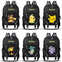 pok%c3%a9mon pikachu backpack usb charging students satchel boys girls schoolbag squirtle moltres backpacks