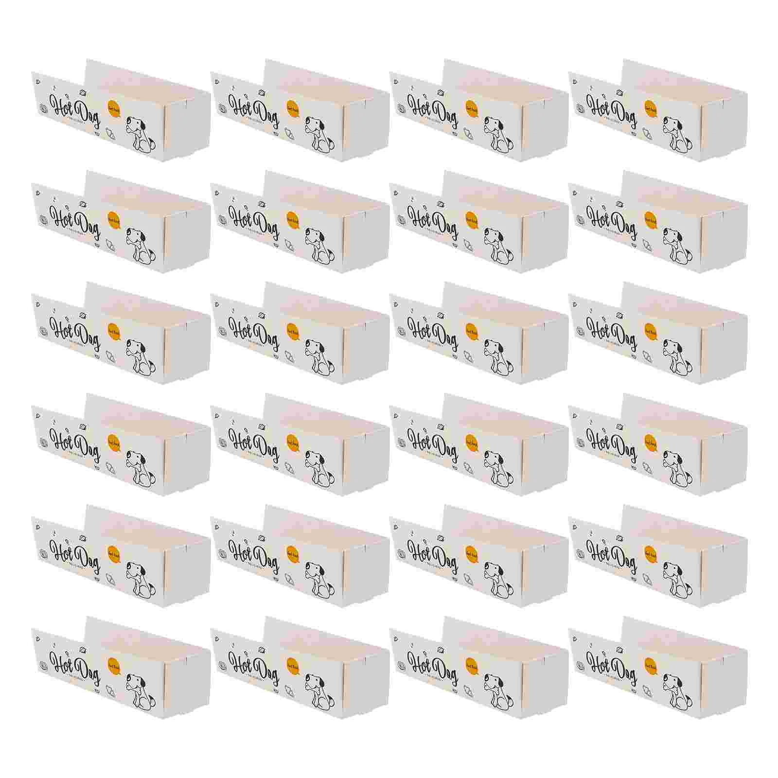 

100PcsPaper Holder Trays Grease Resistant Serving Plate Paper Container For Fast Tacos Nachos Fries Hot Food with lid