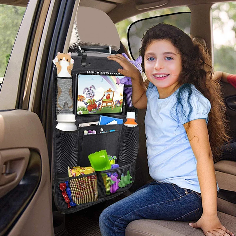 

Car Seat Back Cover Protector for Kid Baby Cartoon Car Anti Kick Mat with Bag Waterproof Anti Dirt Pad Seat Back Organizer Cover