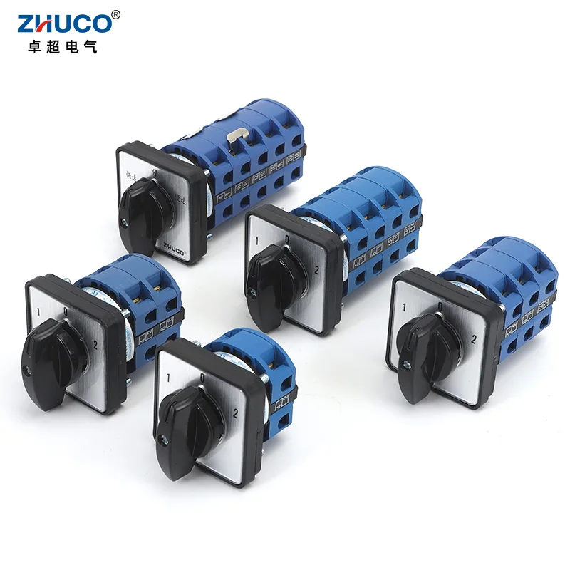 

ZHUCO SZW26/LW26-25 Changeover Switch 3 Position 25A Silver Contact Rotary Cam Universal Switch D101.1D202.2 D303.3 D404.4