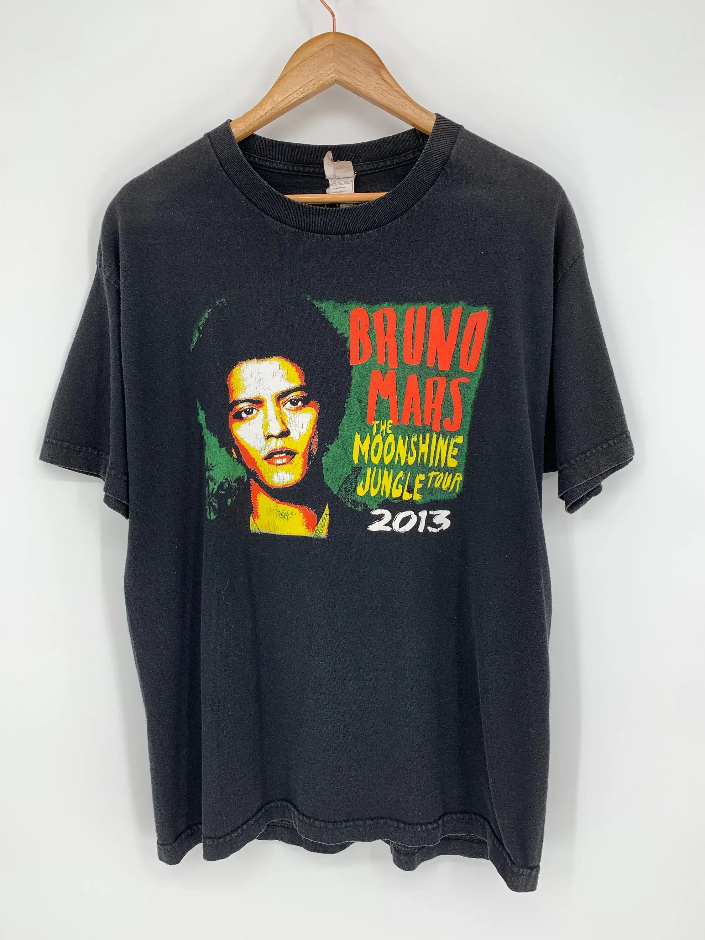 Винтажная Футболка Бруно Марс лунный блеск джунгли большой размер отличное