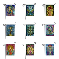 1 pcs tarot party decoration garden flag sun star moon camper balcony outdoor home decoration banner flag without flagpole