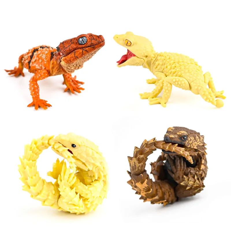 

SO-TA Gachapon Capsule Toy Lizard Figure Cabrite Model Pet Reptiles Eyelid Geckos Pogona Vitticeps Variegated Racerunner