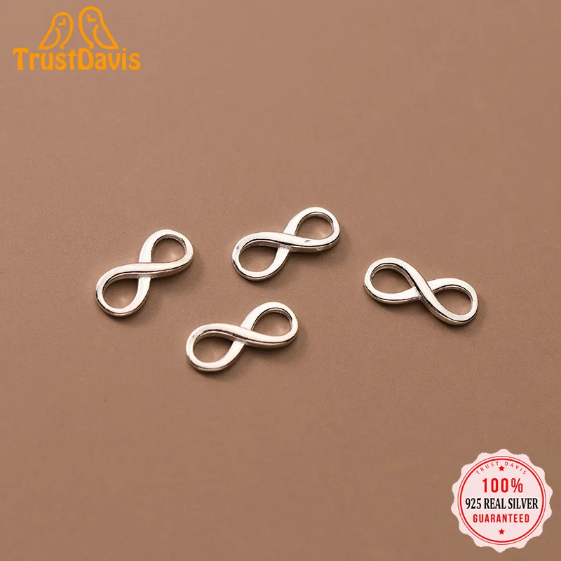 

TrustDavis Real 925 Sterling Silver 2022 Fashion Simple Infinite Handmade DIY Necklace Bracelet Accessories Jewelry HY887