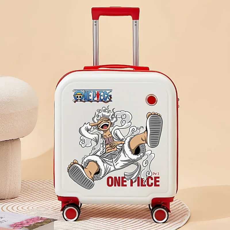 Фото Чемодан One Piece с Ника-Санги (белые волосы), прочный, бесшумный, с универсальными колесами, выдвижной ручкой, креативный, анимационный, периферийный аксессуар для путешествий №2