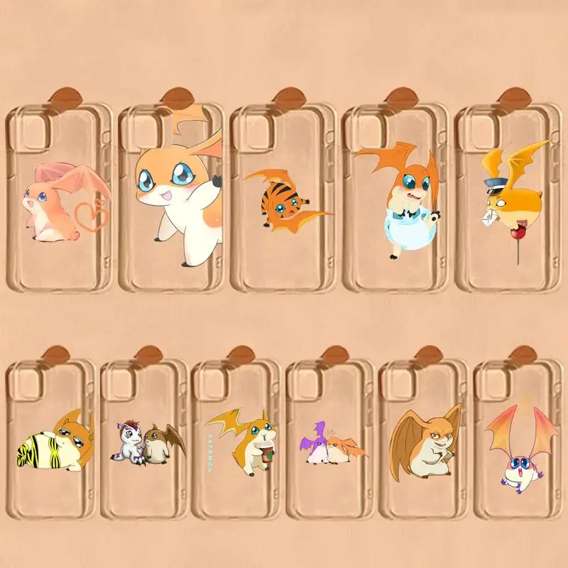 

BANDAI Digimon Patamon Phone Case for iPhone 11 12 13 mini pro XS MAX 8 7 6 6S Plus X 5S SE 2020 XR clear case