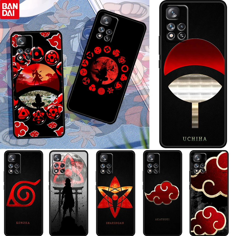 

Cute Anime NARUTO Logo For Xiaomi Redmi Note 11 10 11T 10S 9 9S 8 7 5G 4G Soft Silicone Black Phone Case Fundas Coque Capa Cover