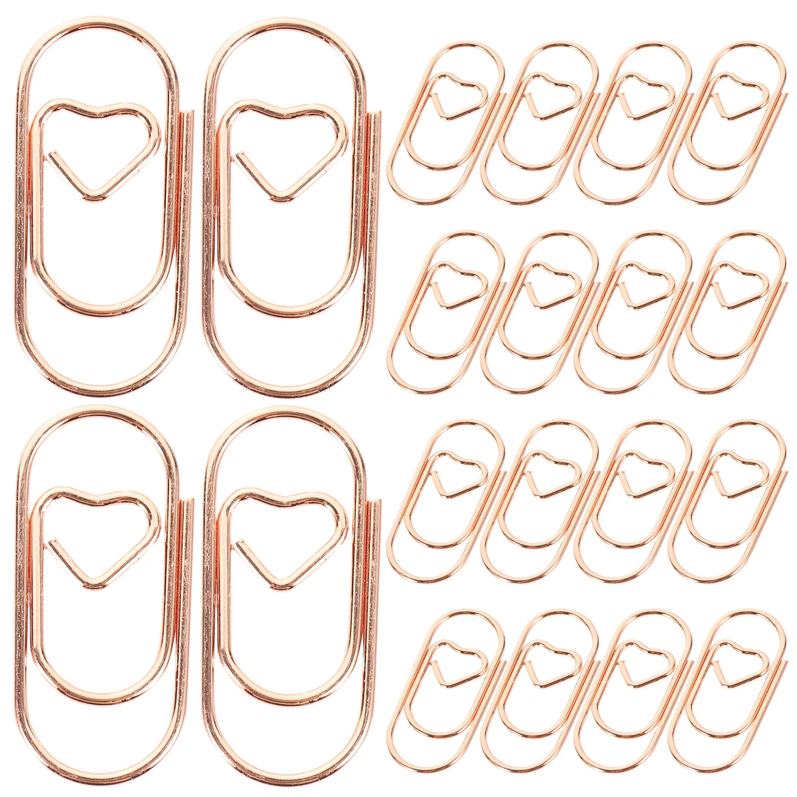 

100 Pcs Colorful Decor Paper Clip Office Knitting Clips Book Reading Heart Small Ornaments Student Accessories for desk