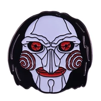 classic horror saw billy the puppet brooch metal badge lapel pin jacket jeans fashion jewelry accessories gift