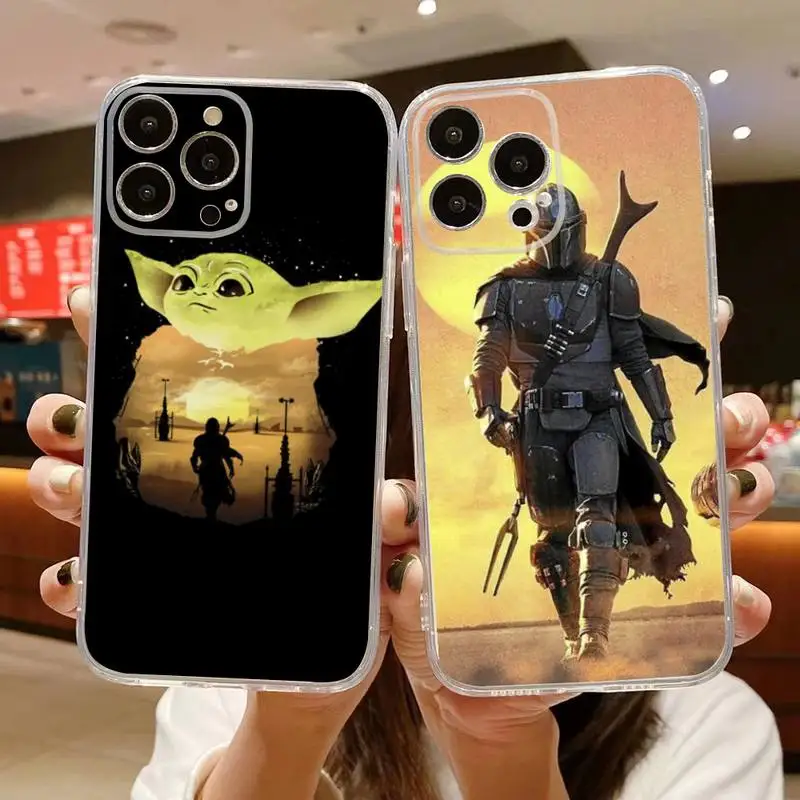 

Mandalorian Baby Yodas Phone Case For iphone 14 Plus 13 12 11 Pro Max Mini X XS XR Soft Transparent Cover