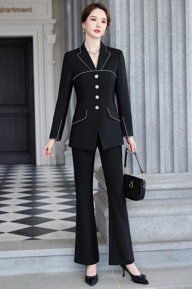 High class small fragrance suit coat women's autumn and winter 2022 new fashion temperament goddess style professional formal su