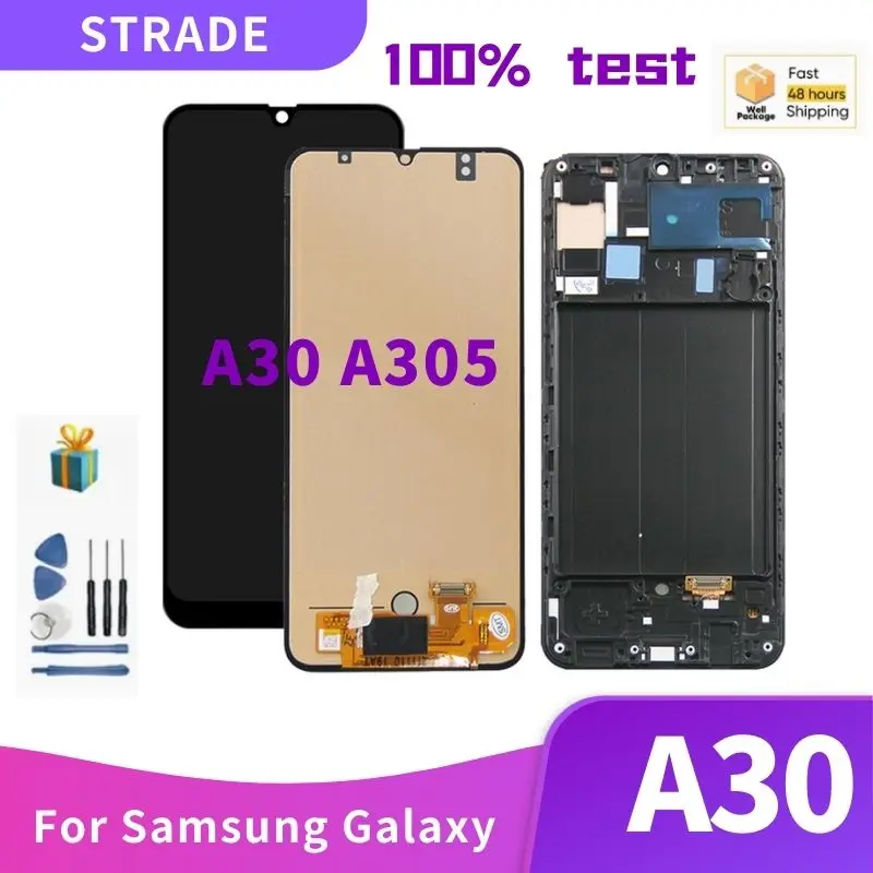 

6.4'' Display For Samsung galaxy A30 A305/DS A305F A305FD A305A LCD Touch Screen Digitizer Assembly For Samsung A30 lcd