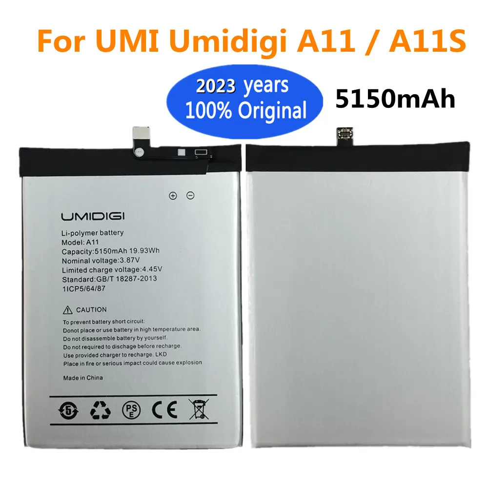 

2023 год, 100% оригинальный аккумулятор для UMI Umidigi A11/A11S, 5150 мАч, Стандартная батарея, быстрая доставка + номер отслеживания
