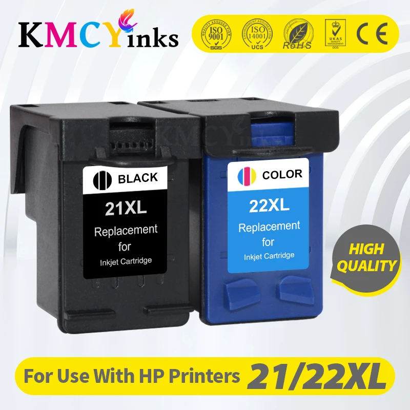 

KMCYinks ink cartridge Replacement For hp 21 for HP 21xl For HP21 for HP22 F2180 F2200 F2280 F4180 F300 F380 380 D2300 printer
