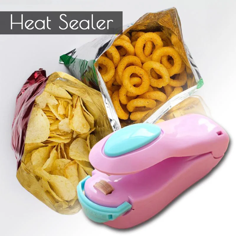 

Portable Heat Sealer Plastic Bag Storage Packet Mini Sealing Machine Handy Sealers Easy Resealer for Food Snack Kitchen Gadgets