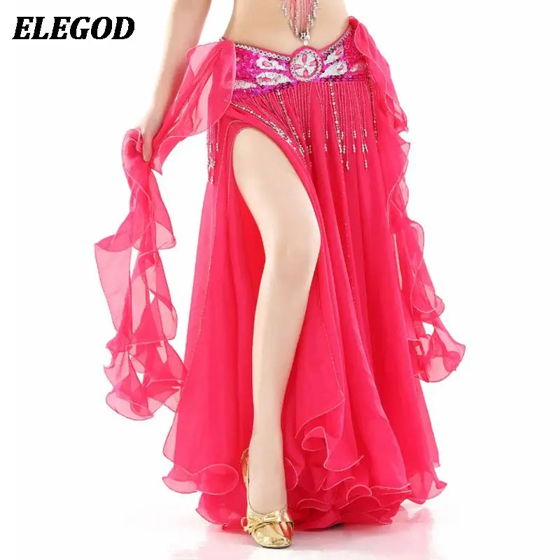 

Женский костюм для танца живота, элегантная длинная юбка, костюм для восточных представлений с испанским цыганским фламенко, Карнавальная одежда